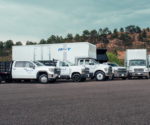 A fleet of RMT truck upfits